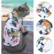 thumbnail image 3 of Camiseta de verano de 2 piezas para perros, camiseta estilo hawaiano para perros, camiseta estilo vacaciones en la playa para perros, ropa transpirable azul y blanca para perros (talla S), 3 of 5