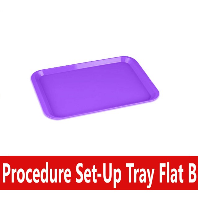 Dental Procedure Set-Up Trays Flat B (Ritter) 13½" x 9⅝" x ⅞", Autoclavable Tray, Purple