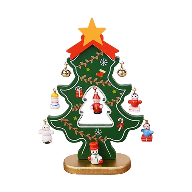 Xihbxyly La Oferta de Hoy Adornos de Escritorio para Árbol de Navidad de Madera con Amor