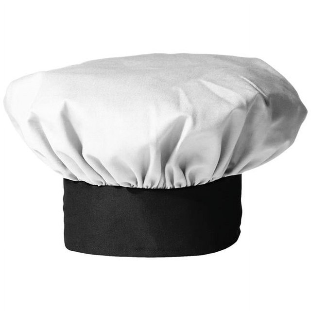 Uncommon Threads 0150-4500 Chapeau de Chef en Sergé Blanc/noir