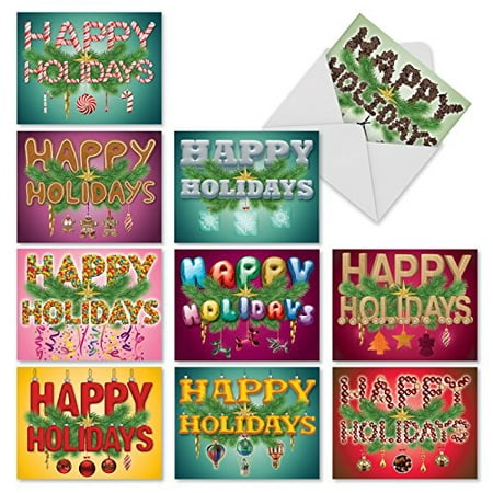 'M3267 SEASONAL SENTIMENTS' 10 Assorted All Occasions Cards Featuring 