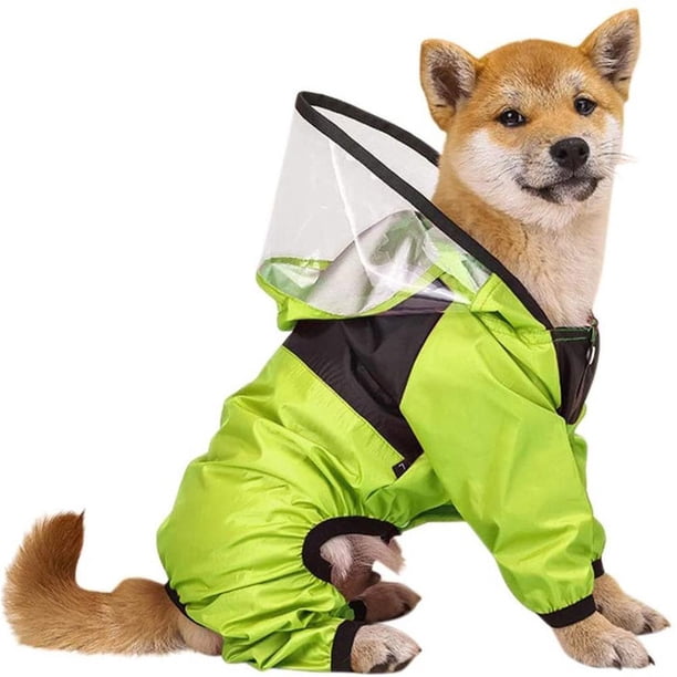 Greeniant Chubasquero impermeable para perros y mascotas, chaqueta impermeable para mascotas con sombrero transparente, suministros para mascotas Suministros para perros No.7 Greeniant PT002597-08