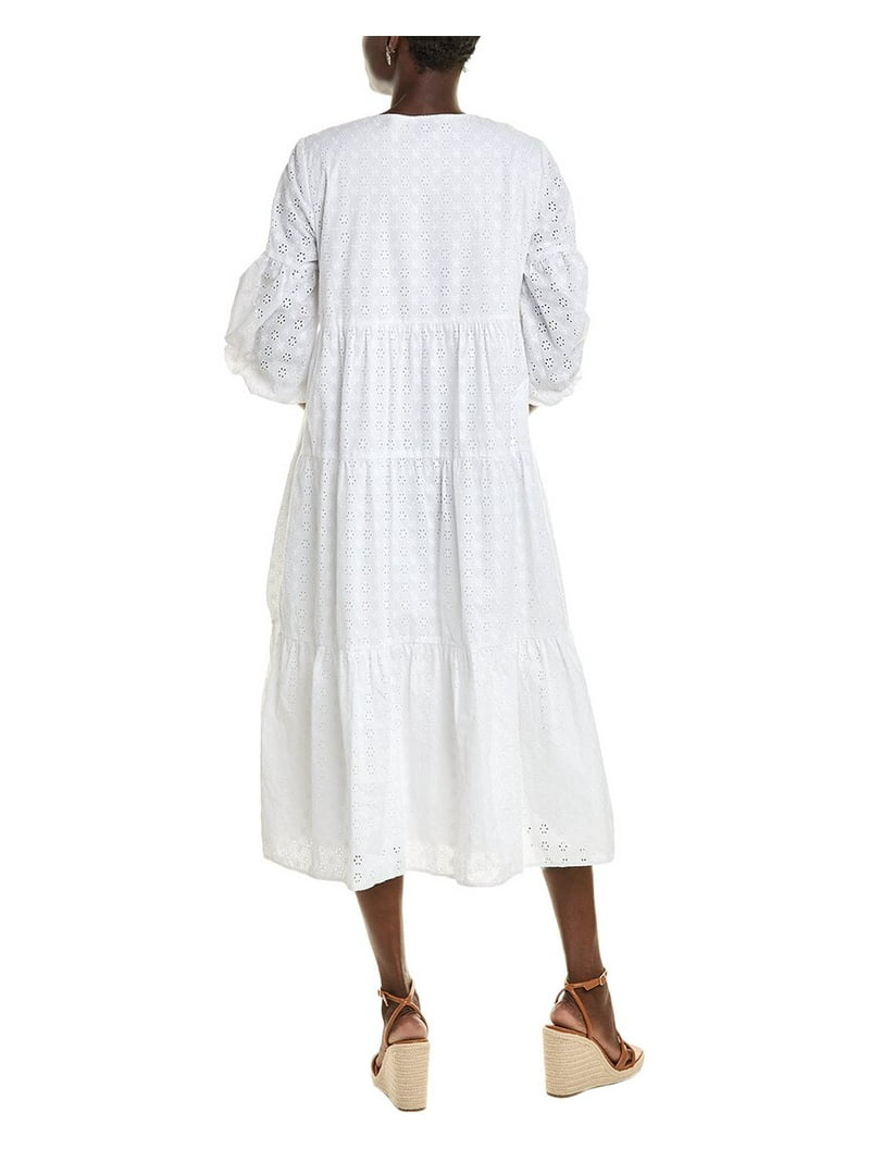 brooks brothers cotton eyelet dress Eyelet Belted Shirt Dress In Cotton