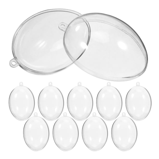 10 Uds bolas transparentes rellenables árbol de Navidad DIY colgantes de bolas bolas colgantes transparentes bolas transparentes de Navidad DIY