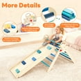 thumbnail image 3 of CONCETTA Pikler Triangle Set, 9-in-1 Foldable Montessori Toddler Climbing Toys Indoor with Arch, Ramp and Ladder, Jungle Gym, Blue, 3 of 7