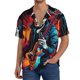 thumbnail image 1 of Fotbe Rock Skull Singer Camisa Estampada de Manga Corta para Hombre, Casual de Verano, Estilo Playero, Sin Arrugas-X-Large, 1 of 5