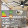 thumbnail image 2 of Ventilador de techo FANSHAIN 107 cm con luz y control remoto, 2 of 7