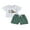 White, variant on Nygoyerh Newborn Boys Birthday Outfit Duck Letter Embroidery Short Sleeve Tops and Plaid Shorts 2 Pcs Summer Set Infant Clothing 6M 9M 12M 18M