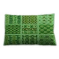 thumbnail image 1 of Ahgly Company Patterned Outdoor Rectangular Emerald Green Lumbar Throw Pillow, 13 inch by 19 inch, 1 of 5