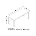 thumbnail image 2 of Bestar Pro-Linea Table de bureau avec pattes carrées en métal, 2 of 2