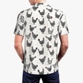 thumbnail image 4 of Daiia Funny Chicken Pattern Men’s Polo Shirts,Solid Deck Shirt,Classic Fit, Breathable Cotton Polo for Casual and Sport Wear-Small, 4 of 9
