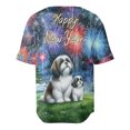 thumbnail image 2 of Happy New Year Shih Tzu Family Cheer Winter Midnight Firework All Over Print 3D Baseball Shirt Lion Dog Lover Gifts Softball Sport - 02025, 2 of 6