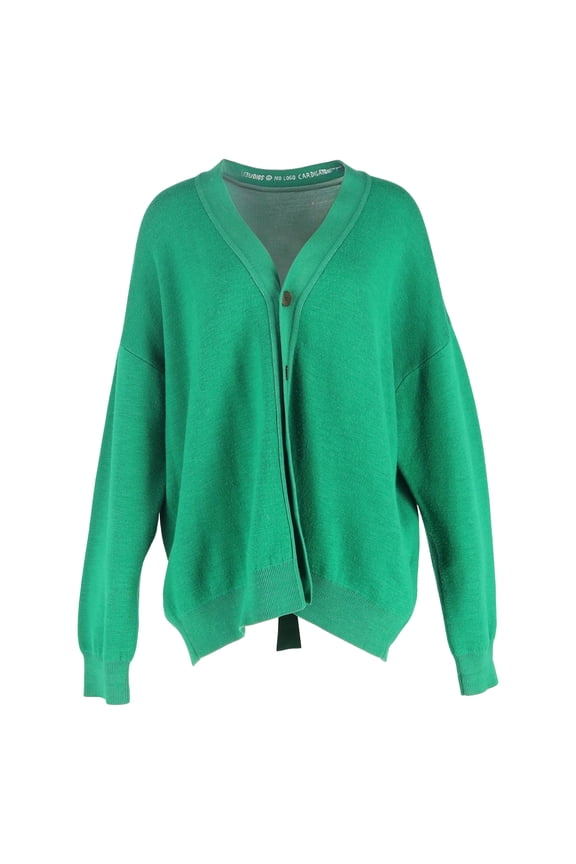 Pre-Owned Acne Studios V-Neck Cardigan in Green Wool