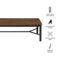 thumbnail image 3 of Ashlan 110" Rectangle Dining Table in Walnut, 3 of 10
