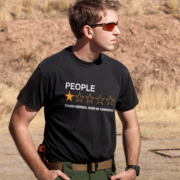 Jollimate People 1 Star Rating Shirt, Funny Introvert Graphic Tee, Sarcastic Gift for Men