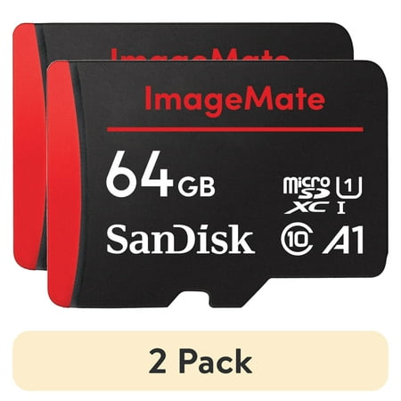 (2 pack) SanDisk ImageMate 64GB Micro SDXC Flash Memory Card with Adapter