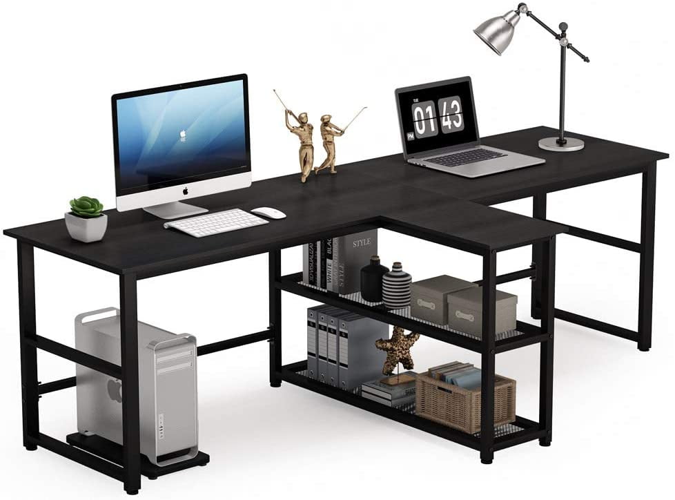 94.5 inch Computer Desk, Extra Long Two Person Desk with Storage