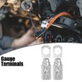 thumbnail image 2 of Unique Bargains 2pcs Amp Input Reducer Copper 8 Gauge Stereo Audio AWG Pin Power Ground Wire Reducer for Car Silver Tone, 2 of 6