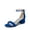 ROYAL BLUE-SUEDE, variant on BURUDANI Women's Open Toe Low Pump Sandal Ankle Strap Buckle Block Heel Sandals Royal Blue-Suede Size 8