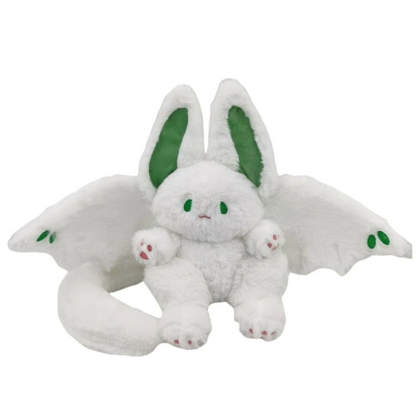 Peluche de conejo murciélago, conejo blanco volador, peluche de conejo con alas de murciélago, peluche de Pascua para niños