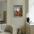 thumbnail image 2 of Nawypu Vintage Merry Christmas Santa Claus Poster Picture Print Canvas Art Modern Home Living Room Bedroom Office Decor Painting Gift Framed, 2 of 4