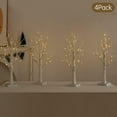 thumbnail image 3 of NOWSTO 4Pack 2FT Indoor Lighted Birch Tree, Artificial Tree with 24 Warm White Lights,Christmas Home Tabletop Decoration, 3 of 6