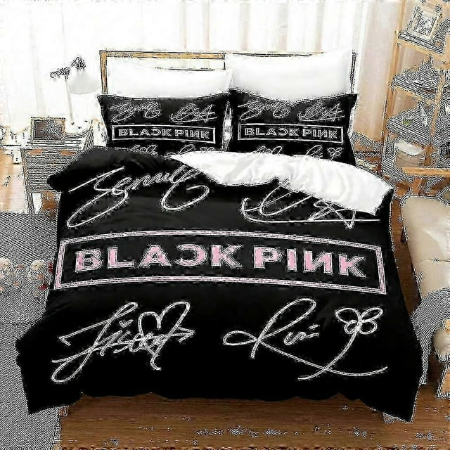 B08 Blackpink 3d Printed Bedding Set Duvet Cover Quilt Cover Pillowcase Kids Gift.