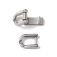 thumbnail image 4 of Non-Tarnish 304 Stainless Steel Fold Over Clasps Oval Stainless Steel Color 22x7.5x3mm Hole: 3x4mm, 4 of 4