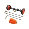 thumbnail image 2 of Escoba de agua para tren de rodaje de doble propósito, con varillas de extensión, accesorio de lavado a presión de rodaje para escombros, Sharpla lavadero de autos, 2 of 8