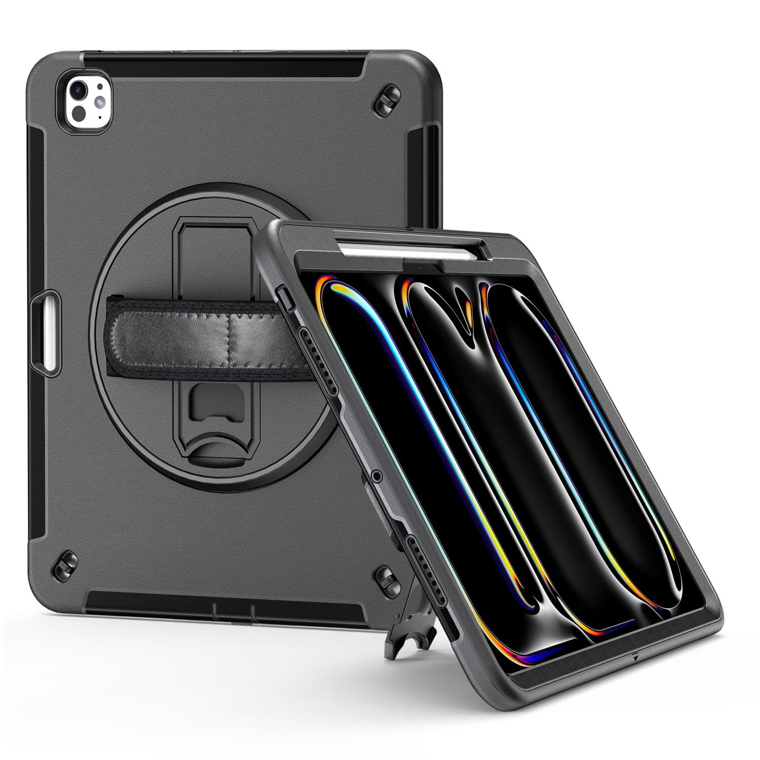 ZOLOHONI Case for Apple iPad Pro 13 inch M4 2024 / M5 2025 Heavy Duty Rugged Shockproof Cover
