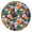 225, variant on Round Fitted Tablecloth with Floral Texture Print, Elastic Edge for Snug Fit, Durable Water-Resistant Polyester, Fits 44-52 Inch Round Table