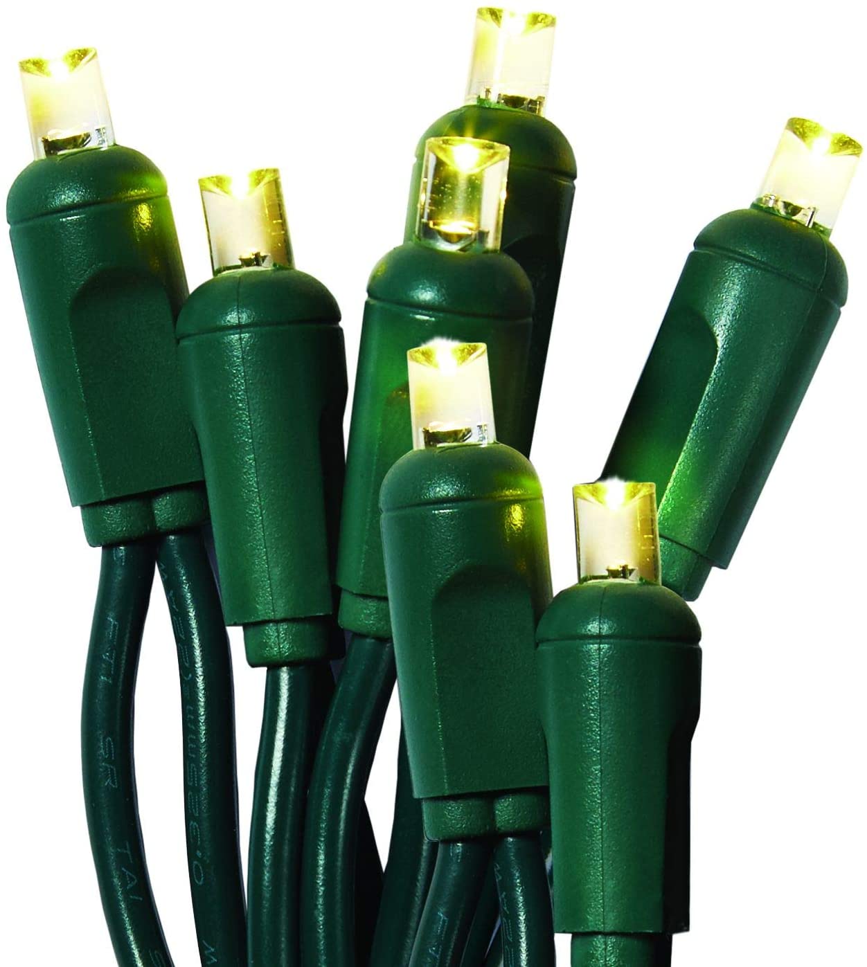 LED Christmas Mini Light Set 50 Count 5MM Conical Wide Angle Indoor