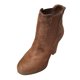 thumbnail image 1 of NECHOLOGY Botas Mujer Adulto Femenino Zapatos Botines mujer Moda mujer Flock otoño suela gruesa tacones cuadrados Slip On Botines cortos zapatos de punta redonda (Brown, 8), 1 of 5