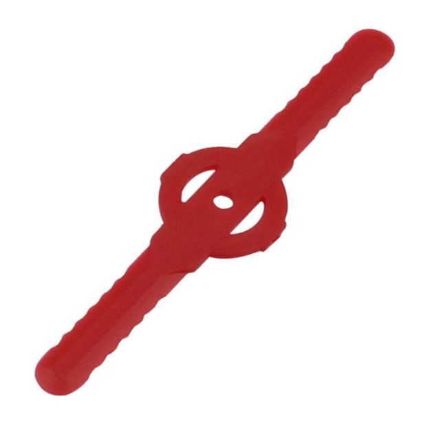1 pieza (roja) cuchillas para cortacésped, accesorios para cortacésped, cuchillas de repuesto de plástico, herramientas de jardín, orificio pequeño de 5 mm, para cortacésped de jardín, cortadoras de hilo inalámbricas JM MX-0140977FYD