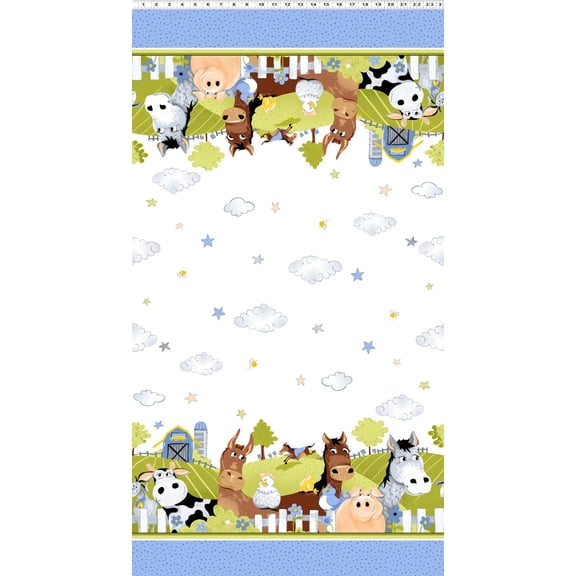 Susybee Barnyard Blues Denim Double Border