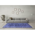 thumbnail image 3 of Ahgly Company Machine Washable Indoor Rectangle Persian Blue Traditional Area Rugs, 2' x 3', 3 of 4