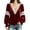Red, variant on Lutiedan Velvet Tops for Women Lace V Neck Puff Long Sleeve Shirts Dressy Casual Fall Winter Velour Blouses S-XXL