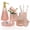 pink, variant on Hot-pink 5 Piece Glass Bathroom Accessory Set