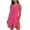 Hot Pink, variant on Women's Sleeveless Round Neck Swing Dress, Simple & Versatile