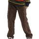thumbnail image 2 of Pantalones largos para hombre, moda informal, cómodos, sólidos, con bolsillos, con cordón ajustable, pantalones regulares de poliéster para hombre., 2 of 7