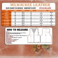 thumbnail image 3 of Milwaukee Leather MLL4512 Women’s Lashes Black Leather Club Style Motorcycle Rider Vest w/  Closure 4X-Large, 3 of 10
