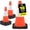 Reflective, variant on 18" Orange PVC Non-Reflective Traffic Safety Cone