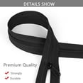 thumbnail image 3 of 5 Yards Bulk Zipper #3 Black Nylon Coil for Sewing with 20PCS Zipper Sliders for DIY Craft Bags, 3 of 6