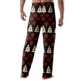 thumbnail image 4 of Fabrcox Graphic Pajama Pants for Men Christmas Elastic Waist Drawstring Pj Pants Christmas Santa Claus Elk Xmas Print Casual Soft Wide Leg Sleepwear Pants Wine S, 4 of 4