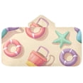 thumbnail image 5 of Yayeee Kids Hooded Towels Toddler Soft Absorbent Beach Bathing Wrap 50" x 23.5", Beach Toys Pattern, 5 of 5