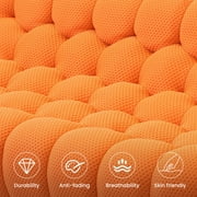 99 Bubble Couch Modern, Oversized Curved Couches, Lazy Floor Sofa, Orange Bubble Couch, Modern Upholstered Comfy Mesh Fabric 3D Honeycomb Shape Couches for Living Room,Office, Apartment, 3-Seater
