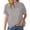 Grey, variant on ManxiVoo Casual Stand Collar Short Sleeve Tunic with Pocket Lightweight and Breezy Pullover for Everyday Relaxed Wear L Size Beige