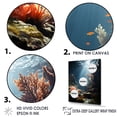 thumbnail image 3 of Designart "Submerged Elegance In Pink Coral Beauty" Coastal Coral Under Water Floater Framed Wall Art Living Room, 3 of 5