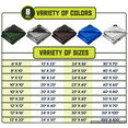 thumbnail image 2 of Core Tarps 8 Mil Heavy Duty Tarp Camping Tarpaulin Waterproof Cover, Silver/Black 16′ X 20′Ft, 2 of 7