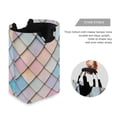 thumbnail image 3 of Yayeee Freestanding Laundry Hamper with Handle Collapsible Large Storage Basket for Clothes, Orange Art Pattern, 3 of 7